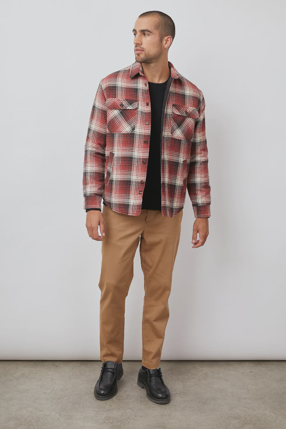 Rails Men's Worthing Shirt Jacket - Crimson Raven