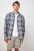 Rails Men's Wyatt L/S - Kaleidoscope Sage