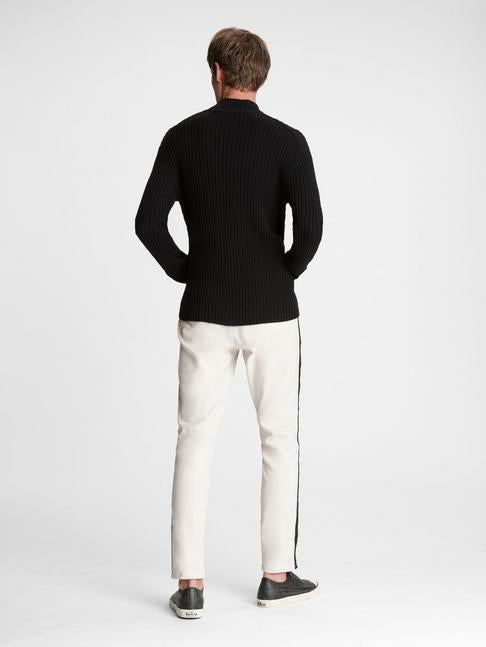 John Varvatos LINCOLN LS FULL ZIP MOCK Black
