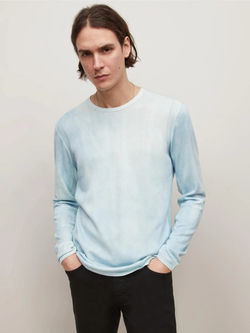 John Varvatos Hays Crew Neck Sweater - Pacific Blue