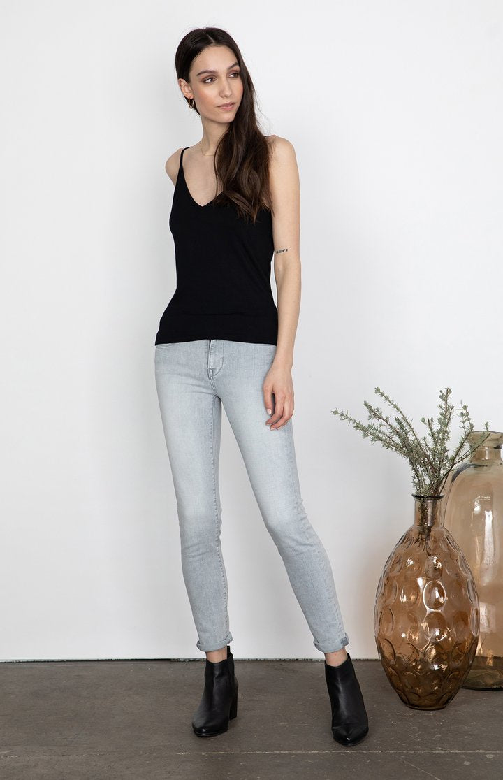Gentle Fawn Carr basic v-neck tank top in black