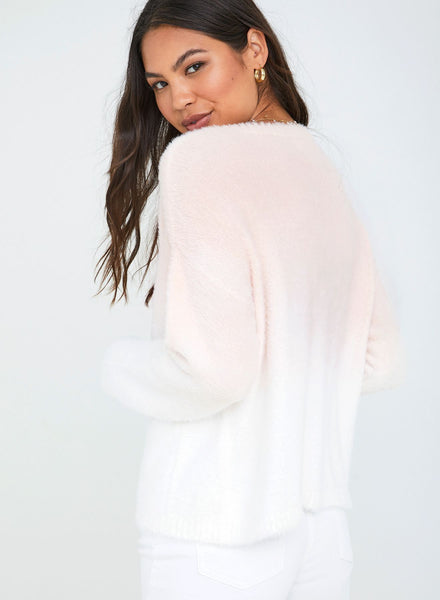 bella dahl slouchy sweater in Pale Rose Ombre