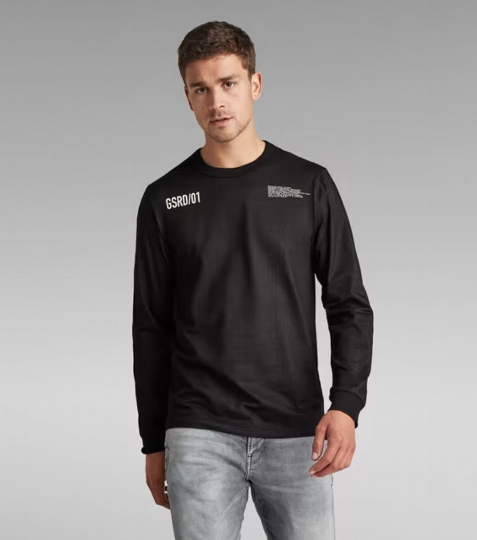 G-STAR Text Tweeter l\s - Dk Black