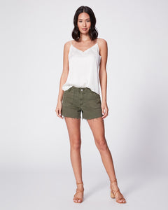 Paige Mayslie Utility Short in Vintage Army Green