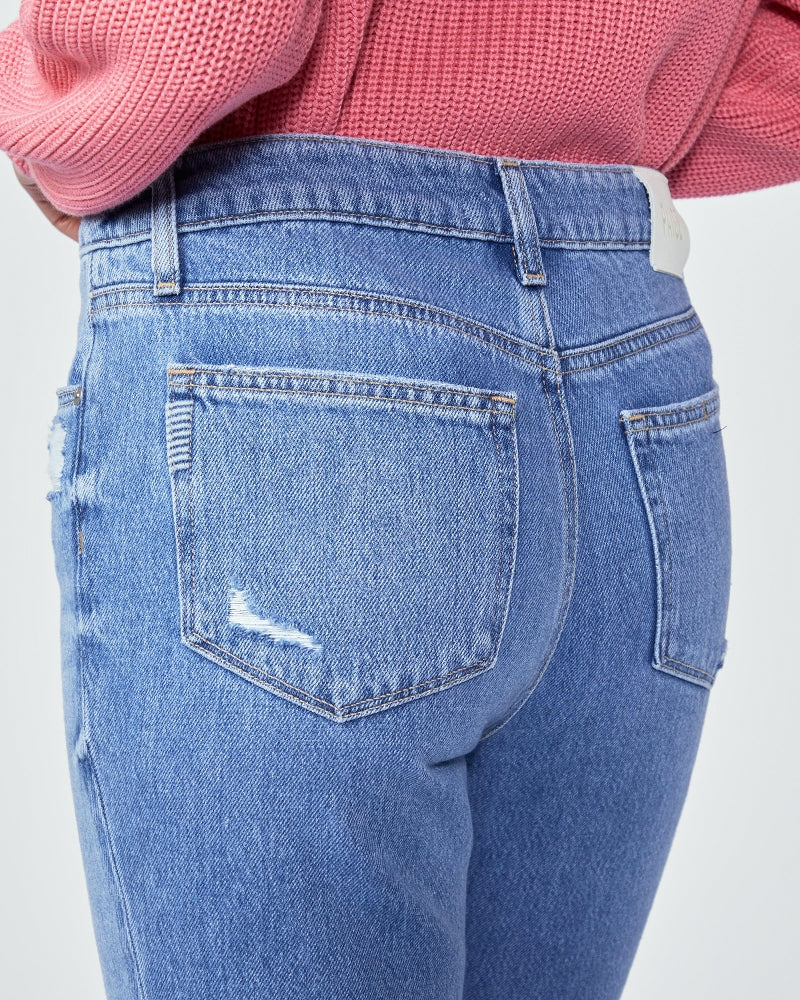Paige Noella Straight 30” in Bodacious Distressed w Chill Hem