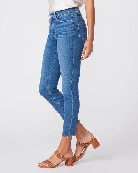 Paige Hoxton Skinny Crop with hem Detail in Bay