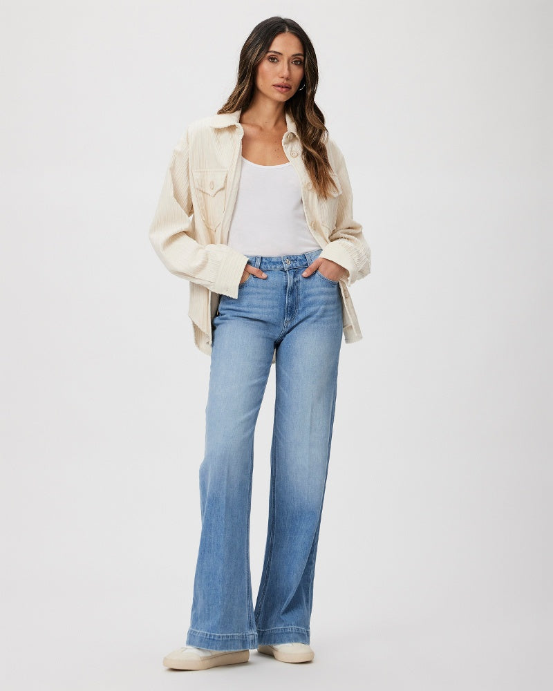 Paige Leenah 32" Hi Waist Sleek Wide Leg in Nightingale