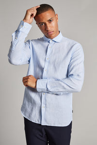 Matinique MA Marc Linen Shirt - Chambray Blue