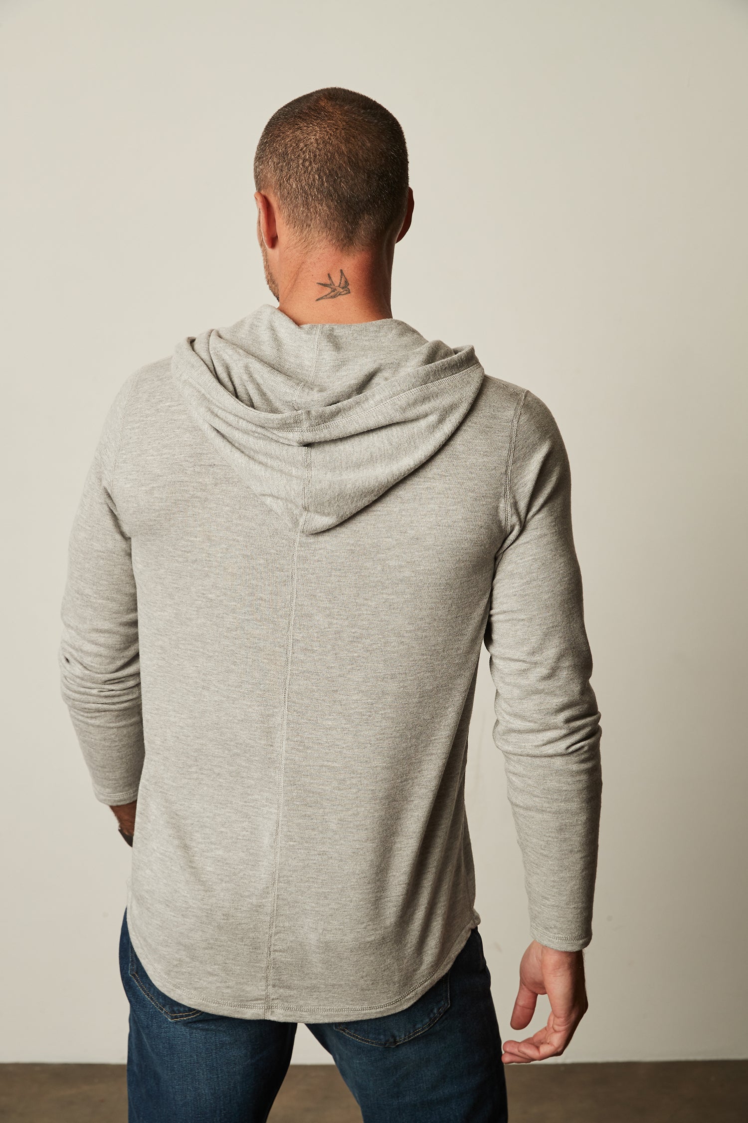 Velvet Men's Byrd02 Cozy Jersey Hoody - Medium Heather Grey