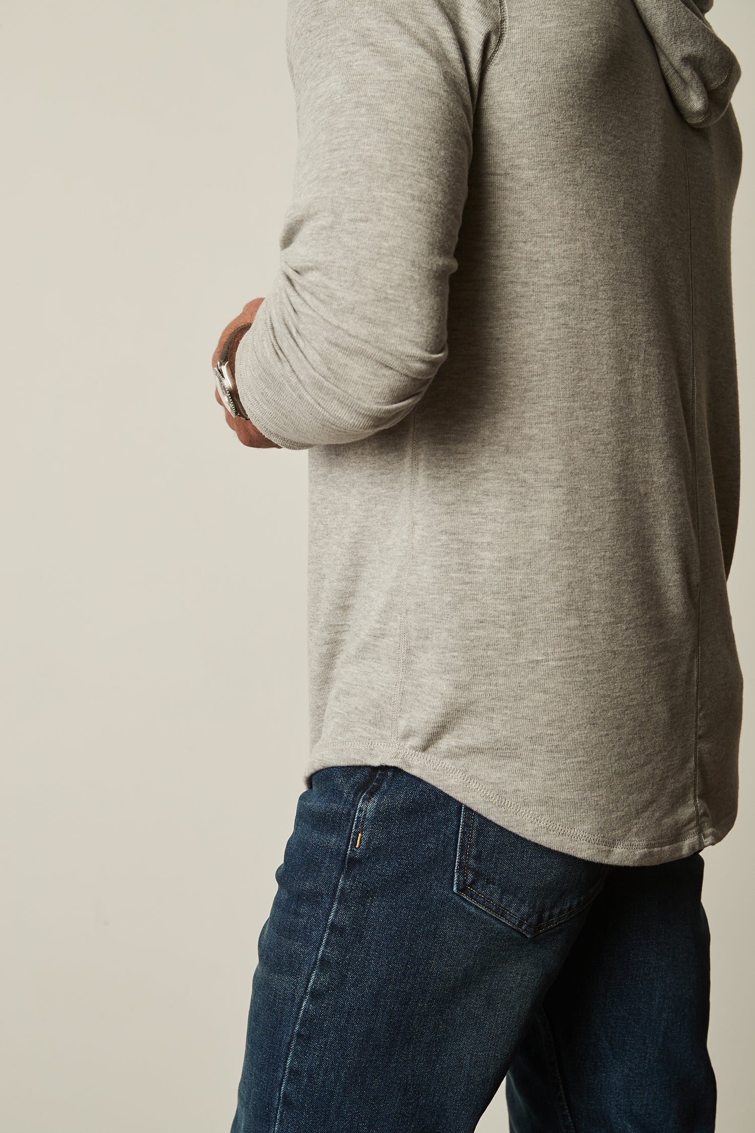 Velvet Men's Byrd02 Cozy Jersey Hoody - Medium Heather Grey