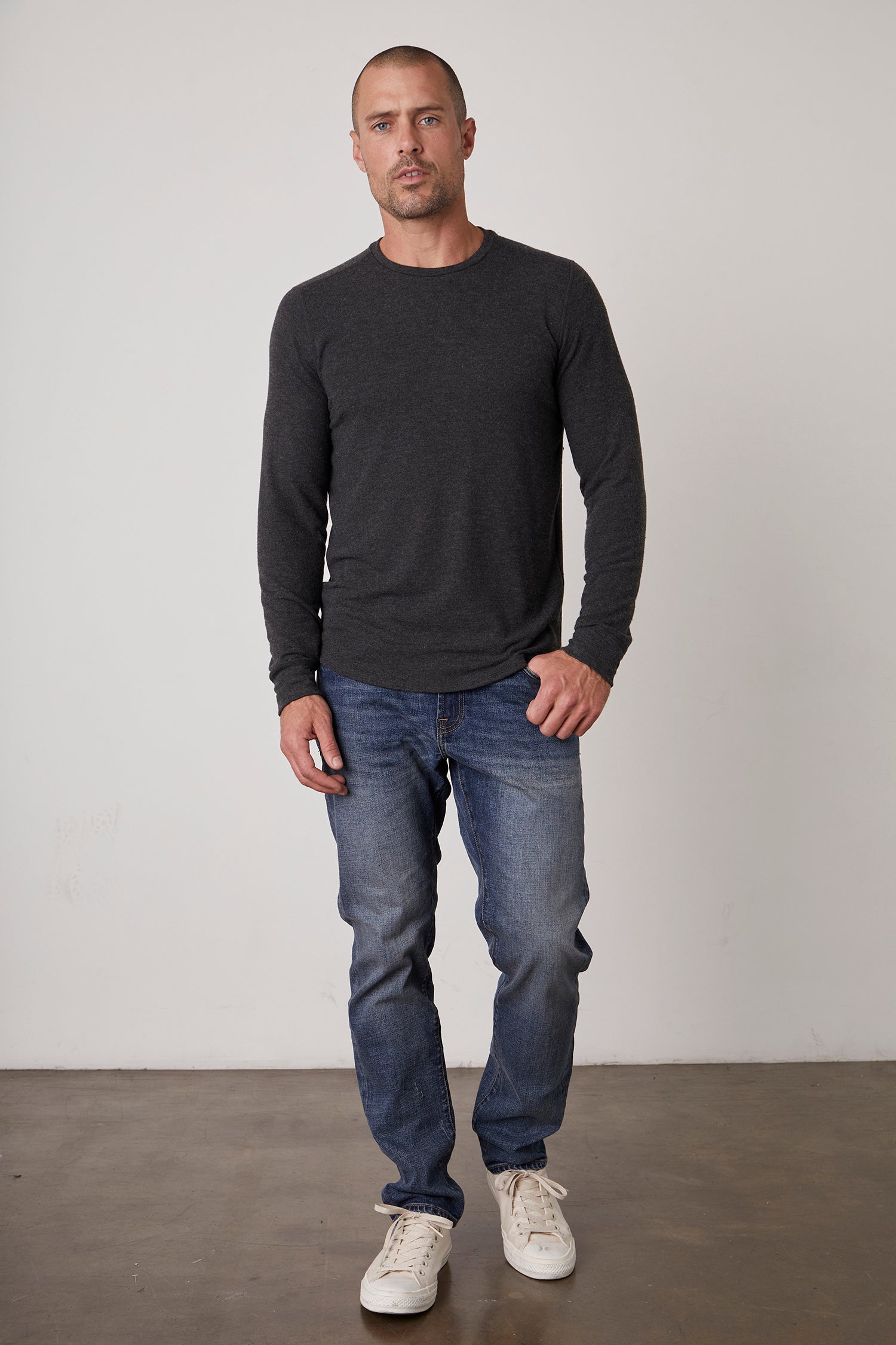 Velvet Men's Bronson01 Cozy Jersey Top - Anthracite