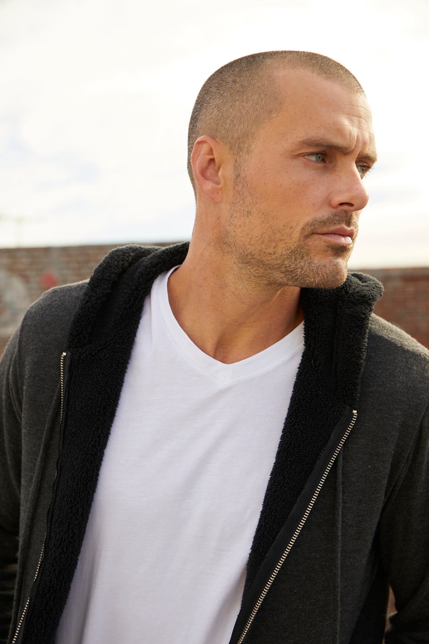 Velvet Men's Salvadore01 Cozy Jersey  Hoody - Anthracite
