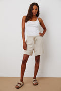 Velvet Janey04 Cozy Lux Short in Oatmeal