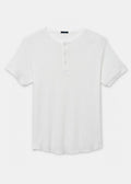 Patrick Assaraf Pima Cotton Henley Slub - White