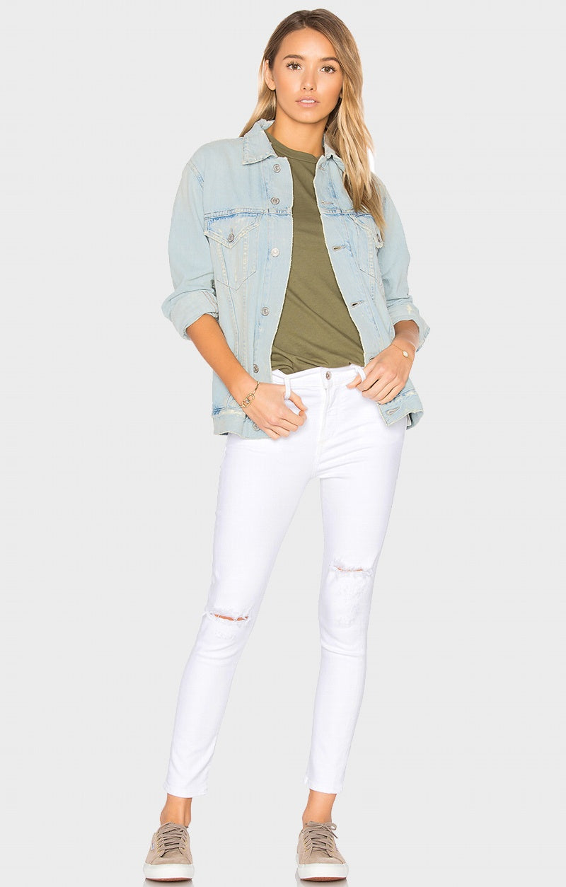 AGoldE Sophie Shoreline Destruct in White