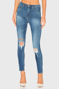 IRO Nevada Skinny Destroyed Jean - Blue Denim