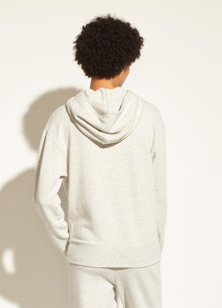 vince. essential comfort hoodie in light heather grey