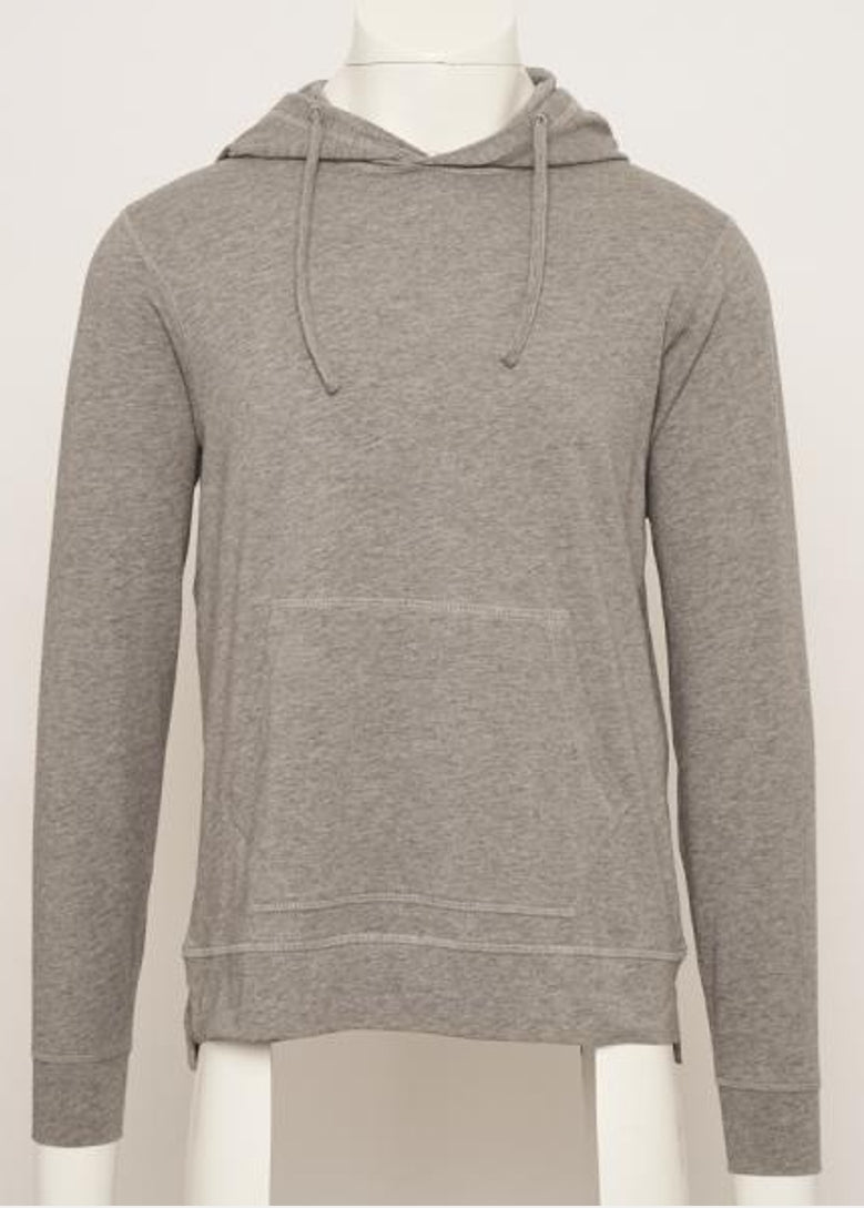 Patrick Assaraf Pima Stretch Hoody - Mist Melange