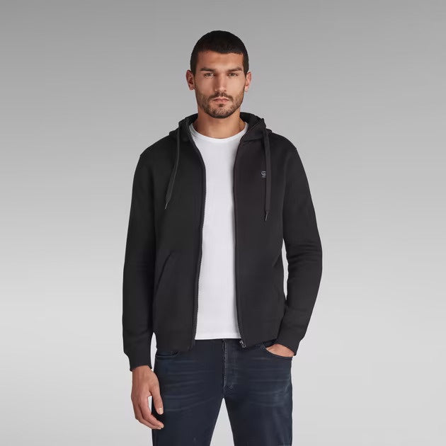 G-STAR Premium Core Hooded Zip Sweater - Black