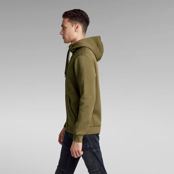 G-STAR Premium Core Hooded Zip Sweater - Cavalry