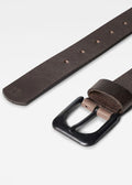 G-STAR Zed Leather Belt - Dk Brown/Black