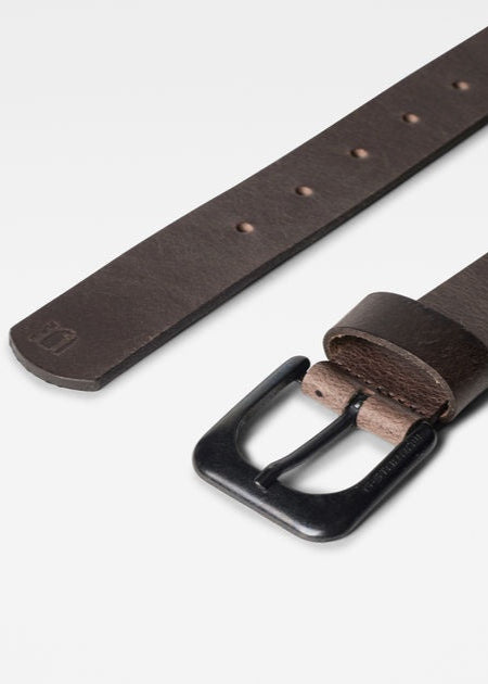 G-STAR Zed Leather Belt - Dk Brown/Black