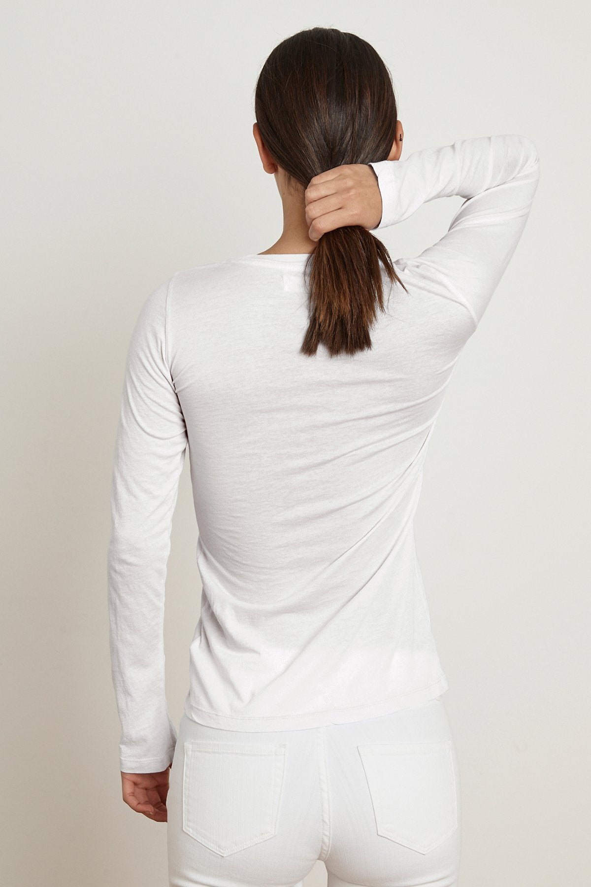 Velvet Zofina05 Gauzy Whisper Classic L/S Top in White