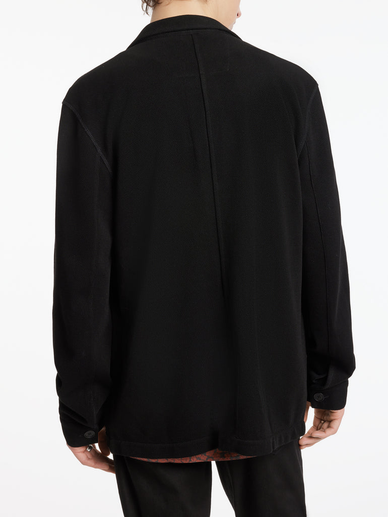 John Varvatos Long Seed Stitch Chore Jacket - Black