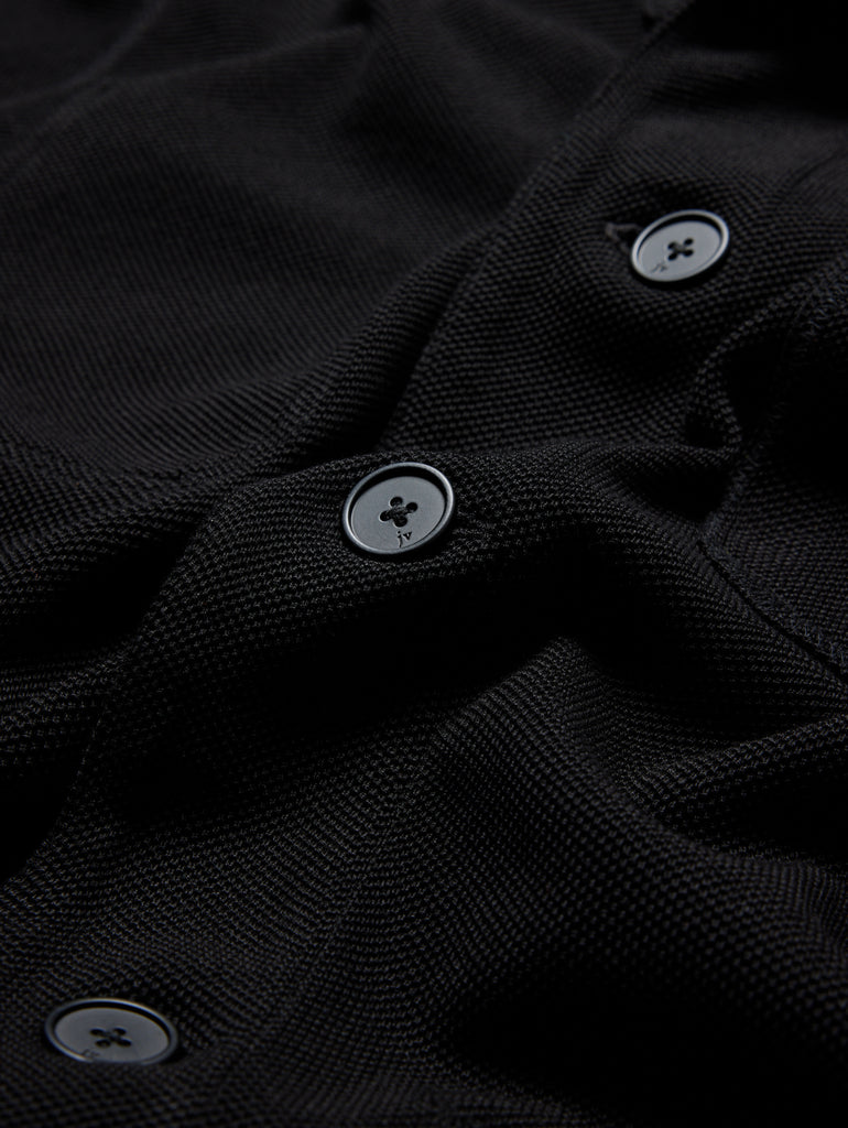 John Varvatos Long Seed Stitch Chore Jacket - Black