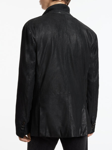 John Varvatos Stan Leather Soft Jacket - Black