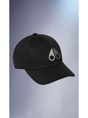 Moose Knuckles Logo Icon Cap - Black/Nickel Logo