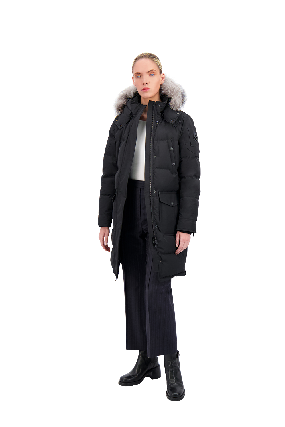 【MOOSE KNUCLES】ONYX CAUSAPSCAL PARKA ロングコート Moose Knuckles Onyx Causapscal Shearling Trim Down Parka