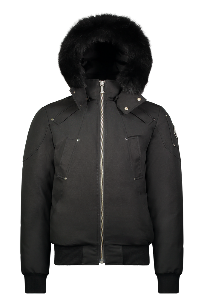 Moose Knuckles Men s Ballistic Bomber Black w Black Fox