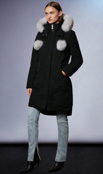 Moose Knuckles Women's Stirling Parka Black w/Natural Fox
