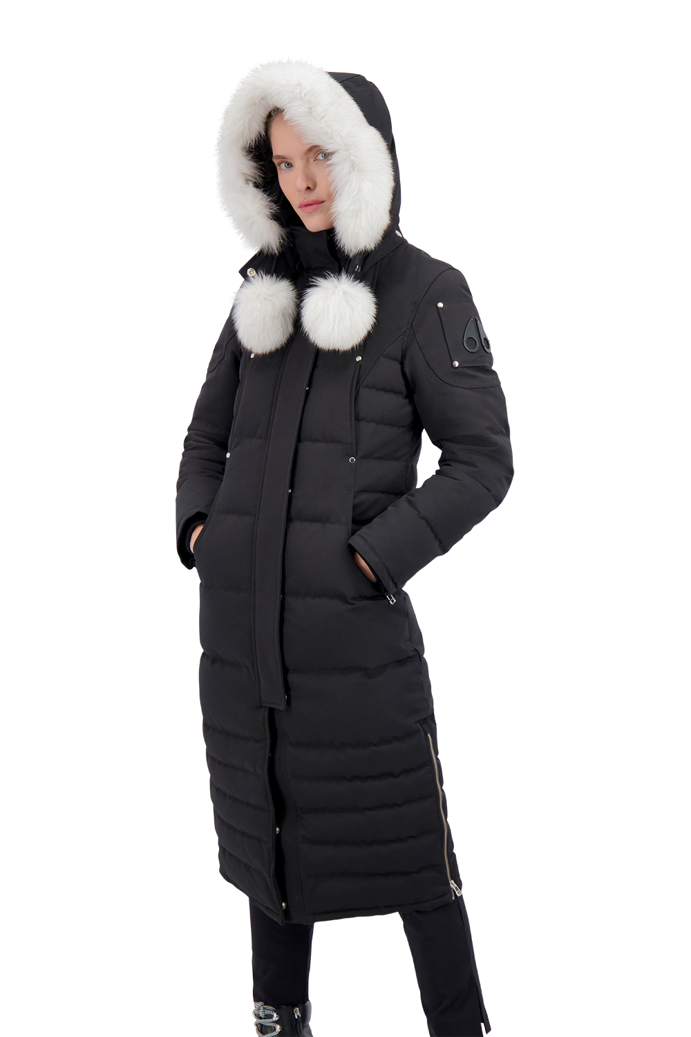 Moose Knuckles Women's Saskatchewan Parka - Black w/Nat Fox