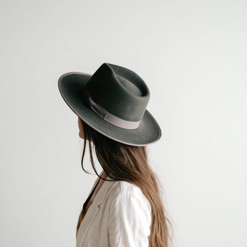 Gigi Pip Monroe Rancher hat in Dark Grey – manhattan casuals display picture 1