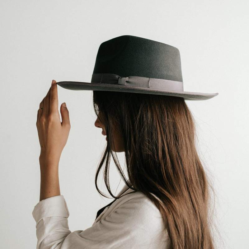 Gigi Pip Monroe Rancher hat in Dark Grey
