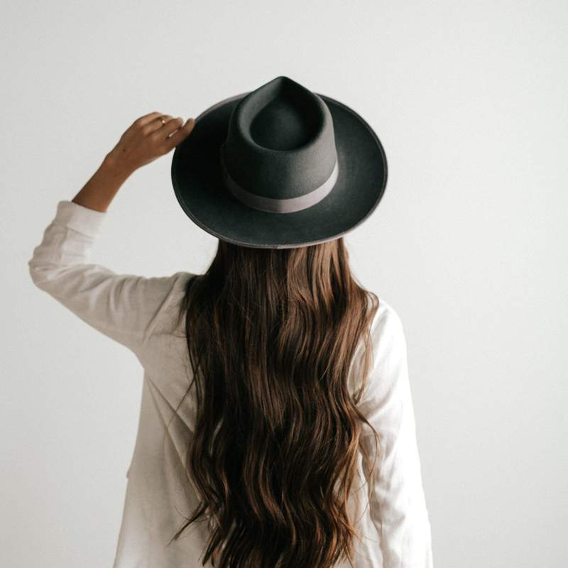 Gigi Pip Monroe Rancher hat in Dark Grey