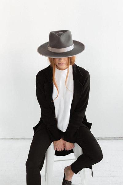 Gigi Pip Monroe Rancher hat in Dark Grey