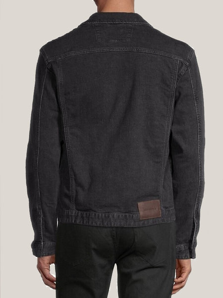 John Varvatos Benny Modern Trucker Jacket - Black Sand