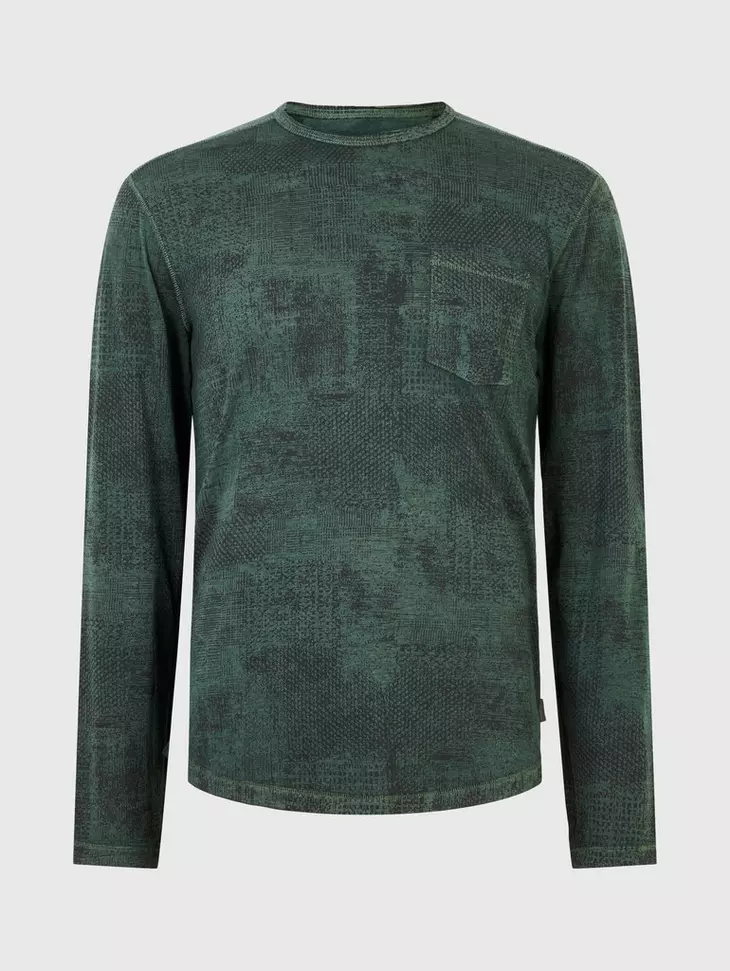 John Varvatos ATKINS L/S Crew - Dried Sage