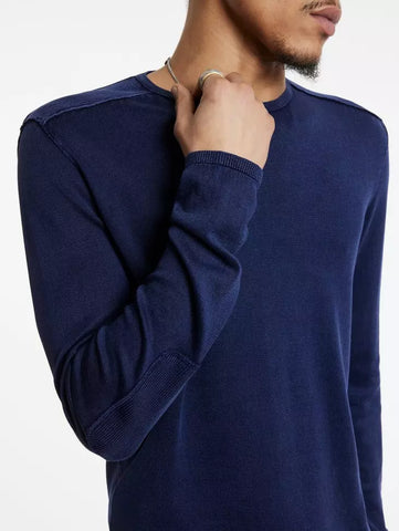 John Varvatos Walter Crew Neck Sweater - Deep Blue