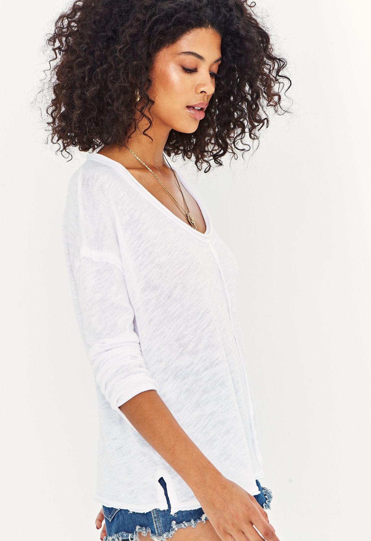 Project Social T Get Up & Go Long Sleeve in White