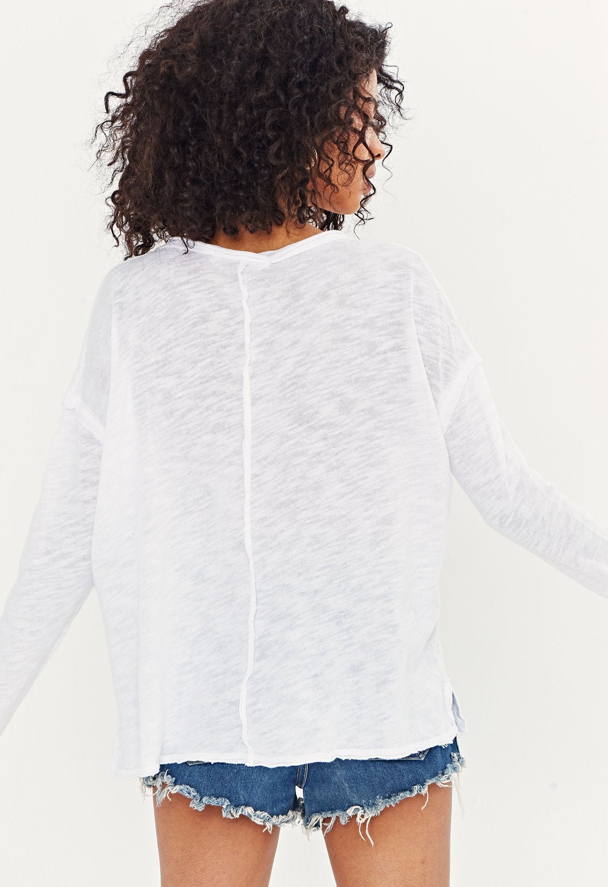 Project Social T Get Up & Go Long Sleeve in White