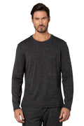 pure & simple Men's Core Long Sleeve Crew T-Shirt - Black Heather