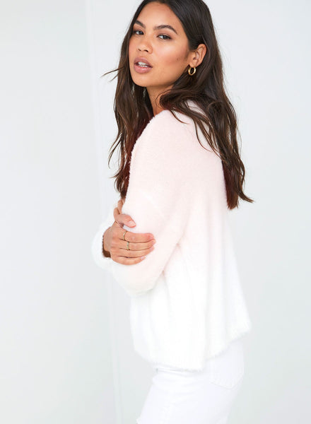 bella dahl slouchy sweater in Pale Rose Ombre
