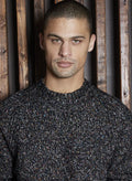 autumn cashmere Mens Italian Saddle Crew - Constellation