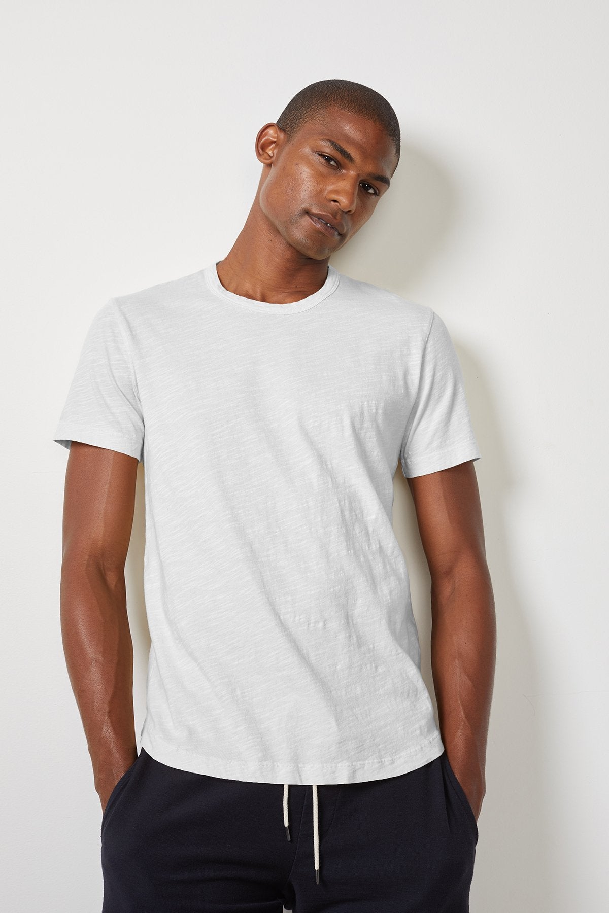 Velvet Men's Amaro DS Classics Slub Crew Tee - White