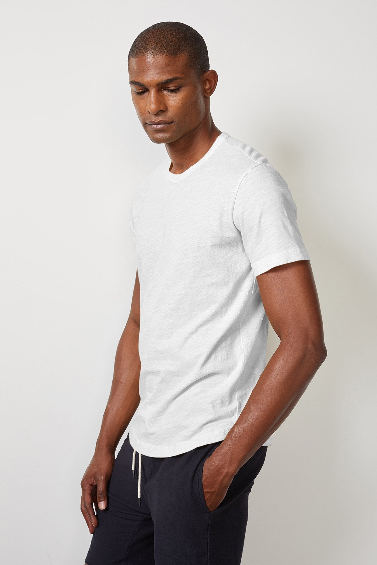 Velvet Men's Amaro DS Classics Slub Crew Tee - White