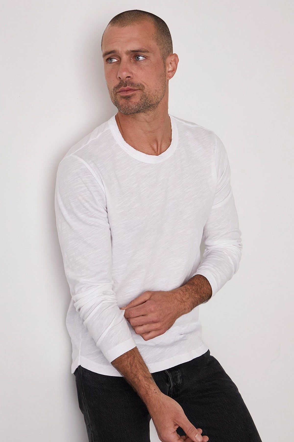 Velvet Men's DS Slub Classics L/S Top - White